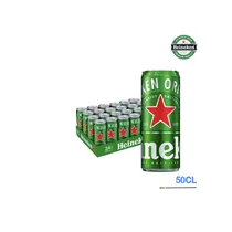 Pack de 24 cannettes Heineken 50cl alignées sur une table festive