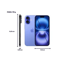 Présentation des dimensions de l'iPhone 16