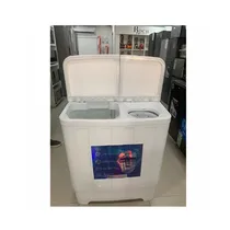 Machine à laver semi-automatique Roch 10kg RMW-10TG blanche avec les deux bacs ouverts