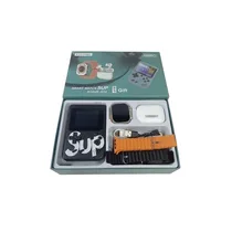 Montre intelligente avec écran tactile et bracelet orange