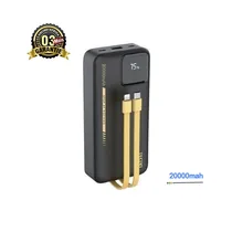 Power Bank Tecno P204Q 20000mAh noir avec double port USB