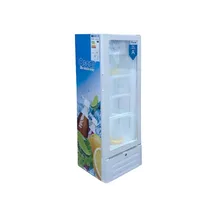 Vue de profil du réfrigérateur mini-vitrine compact Oscar OSC-V200 de 130 Litres