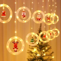Guirlandes 10 Anneaux de Noël en caoutchouc lumineux à LED (10 rubbers christmas rings)