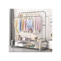 porte-vêtements moderne avec double suspension et rangement