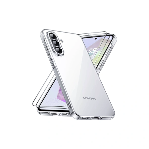 Galaxy A36 posé sur une table avec accessoires modernes