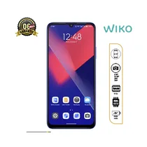 Smartphone Wiko 10 argenté vu de face avec écran allumé