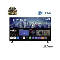 TV D-STAR 85'' UHD 4K Smart TV DS-85 WT1000U-SG sur meuble noir