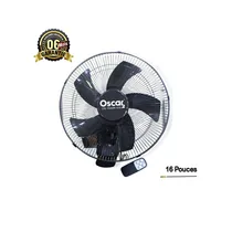 Ventilateur mural Oscar OSC-40-17R avec télécommande fixé au mur