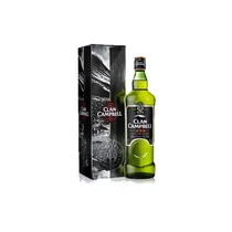 Présentation du whisky CLAN CAMPBELL sur une table en bois rustique