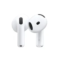 Vue rapprochée des Airpods 4 Génériques, montrant leur design ergonomique et épuré
