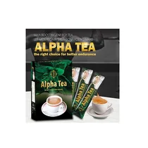 Vue d'une tasse prête à être consommée d'Alpha tea