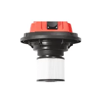 Gros plan sur la cuve et les roulettes de l'aspirateur industriel YATO 20L, soulignant sa robustesse
