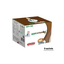 Boîte de Café Aphrodisiaque Kopivitamin 100% Bio. 8 sachets de 20g pour la vitalité humaine
