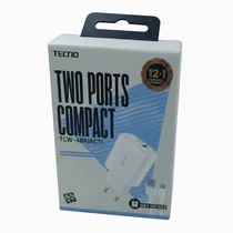 Chargeur Mural Compact TECNO (TCW-48RIACTI) – Double Port USB-A et USB Type C – Universel