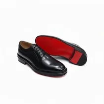 Chaussures Oxford en cuir - Couleur : Noir - Pointures 40 à 46