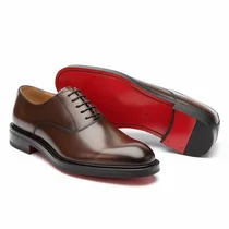 Chaussures Richelieu en cuir - Couleur : marron