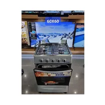 Image réelle de la cuisinière Oscar 60x60 montrant le four ouvert
