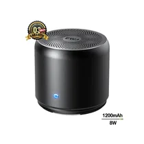 Haut-parleur portable EWA A106Max noir, ultra-compact, indiquant une puissance de 8W et une batterie de 1200mAh. Garantie 3 mois