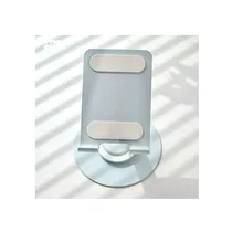 Support de téléphone pliable et rotatif à 360°, de couleur bleu clair