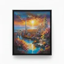 Tableau de décoration pour la maison : Tableau "Aurore Enchantée"