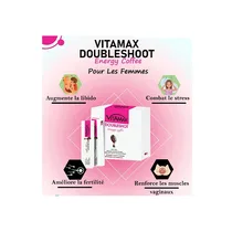 Gros plan sur les informations clés du c afé aphrodisiaque Vitamax Doubleshot