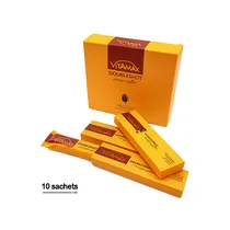 Vitamax Doubleshot Energy Coffee Homme, avec 10 sachets individuels, mettant en évidence le format pratique