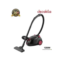 Aspirateur Decakila 2 Litres CEVC002B traîneau noir et rouge, puissance 1200W, capacité 2 Litres. Garantie 6 mois