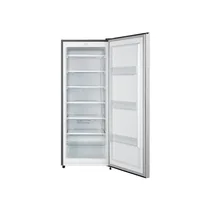 Vue de l'intérieur du congélateur vertical Hisense RS24 189 Litres montrant les tiroirs de rangement et les étagères