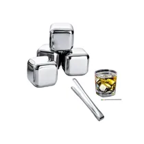 Cube de glaçon réutilisable en acier inoxydable pour boissons
