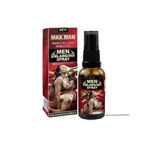 Spray MAXMAN retardateur d’éjaculation pour homme, flacon noir.