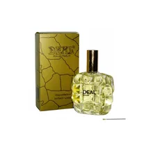 Flacon Eau de parfum mixte Deal 100 ml, design moderne posé sur fond neutre
