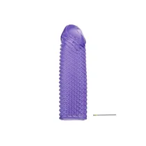 Manchon pénien noir réutilisable en silicone souple