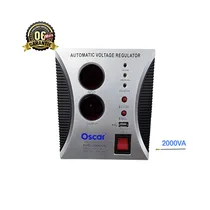 Régulateur de tension OSCAR 2000VA noir haute protection électrique
