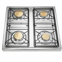 Cuisinière à gaz Glamstar 4 foyers 50x50 avec four intégré finition inox