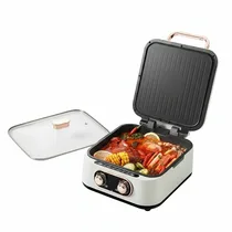 Grill Électrique Multifonction 2-en-1 – Barbecue & Mijoteuse Portable avec Contrôle de Température Double 5L - Marque : Silver crest S/C 9826