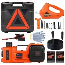 Mallette de transport orange avec triangle de signalisation réfléchissant intégré.