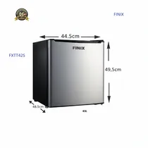 Dimensions du frigo Finix 43L : 44.5cm de largeur et 49.5cm de