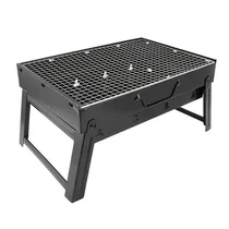 Mini Barbecue à charbon pliable noir en acier inoxydable