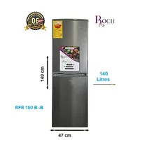 Détails de la consommation énergétique et dimensions 140x47cm du frigo Roch.