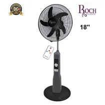 Ventilateur rechargeable ROCH RSF-918R-B 18 pouces avec télécommande.