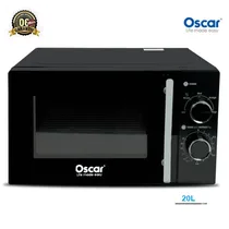 Micro-ondes OSCAR 20L noir modèle OSC-720C2GT vue de face.