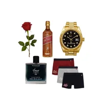 Pack cadeau homme luxe avec montre personnalisée et whisky