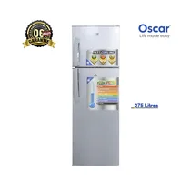 Réfrigérateur Oscar OSC-R325S 275L vue extérieure silver