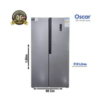 Réfrigérateur Oscar 518L double porte finition moderne
