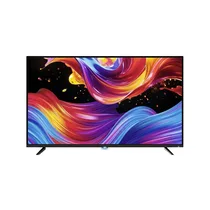 Téléviseur LED Nexon Android TV en fonctionnement dans un salon moderne Vue de face du Téléviseur Nexon avec interface Android