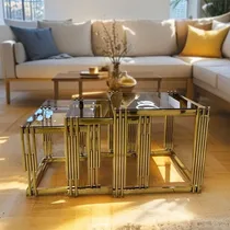 guéridon jeu de 3 G-B6606A design moderne salon