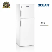 Réfrigérateur DEFROST Océan 261L double porte blanc vue de face