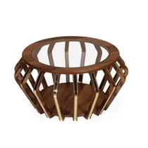Table d’appoint G-055 en bois et métal