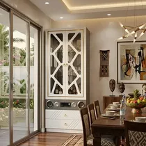 Bar à vin moderne MT-1712 avec LED bleu et audio intégré