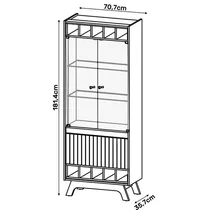 Bar à vin avec pieds inclinés rétro chic